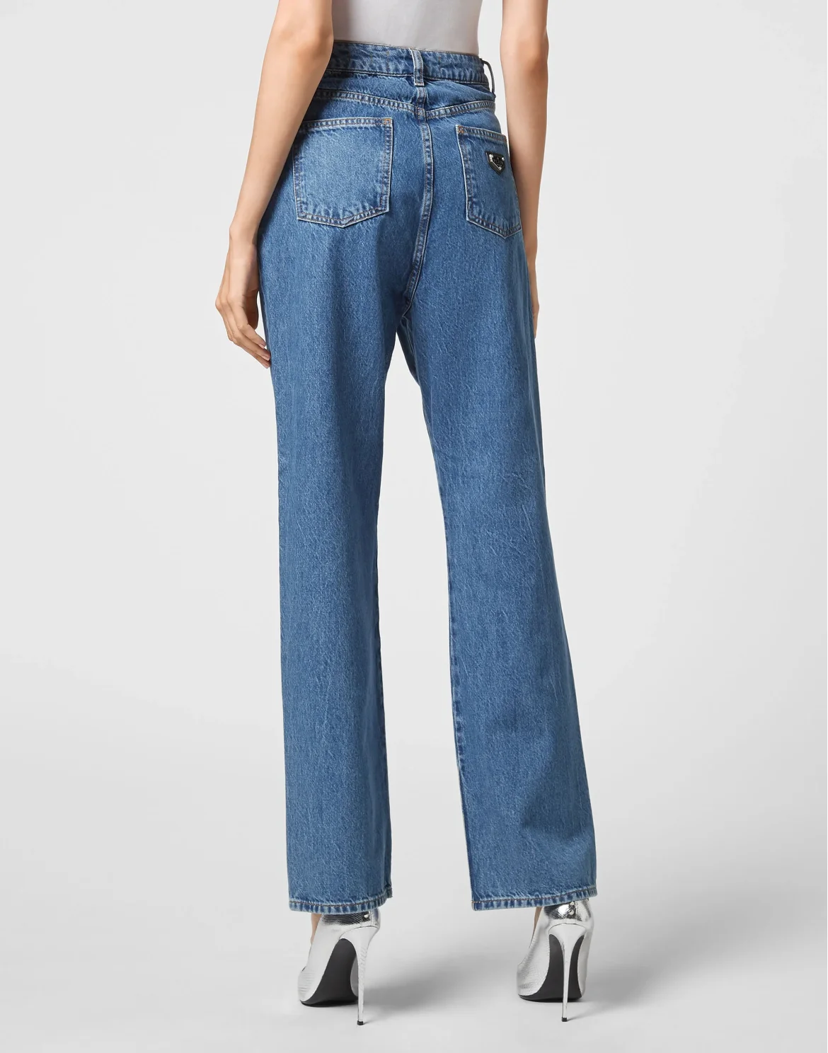 Denim Loose Fit Iconic Plein, цвет: Синий