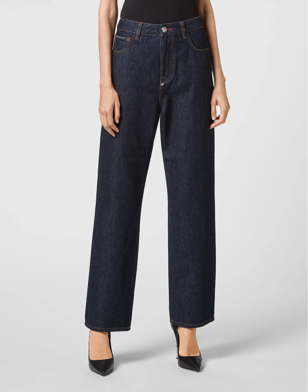 Denim Loose Fit Iconic Plein, цвет: Синий