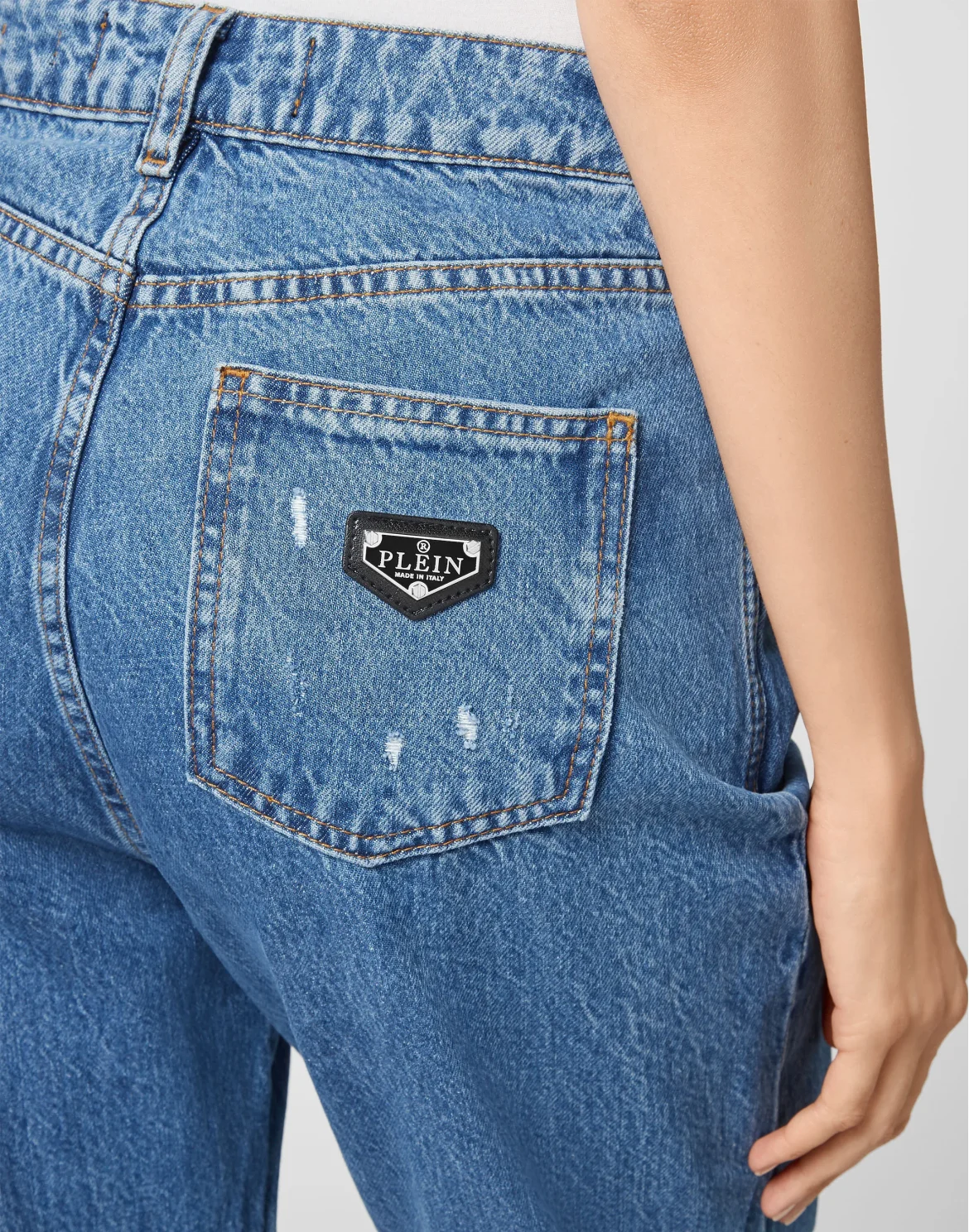 Denim Loose Fit Jet Destroyed, цвет: Синий