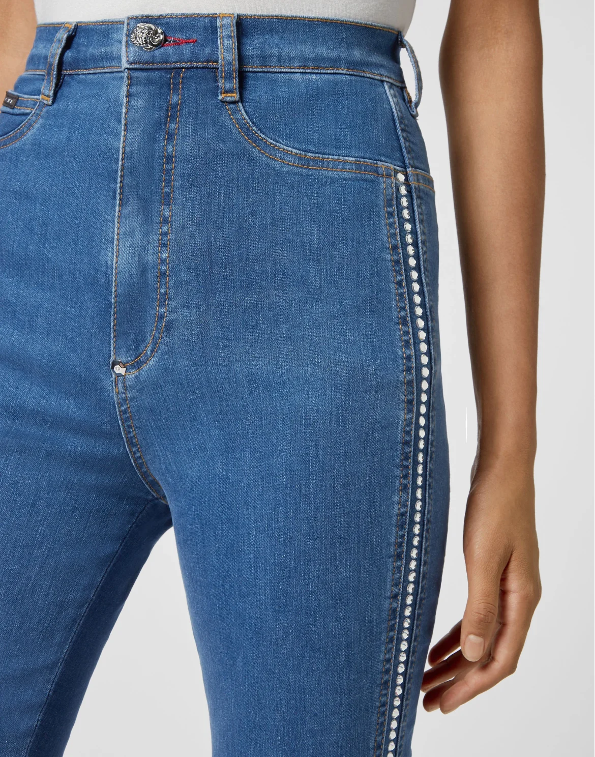 Denim Super High Waist Jegging Crystal Crystal, цвет: Синий