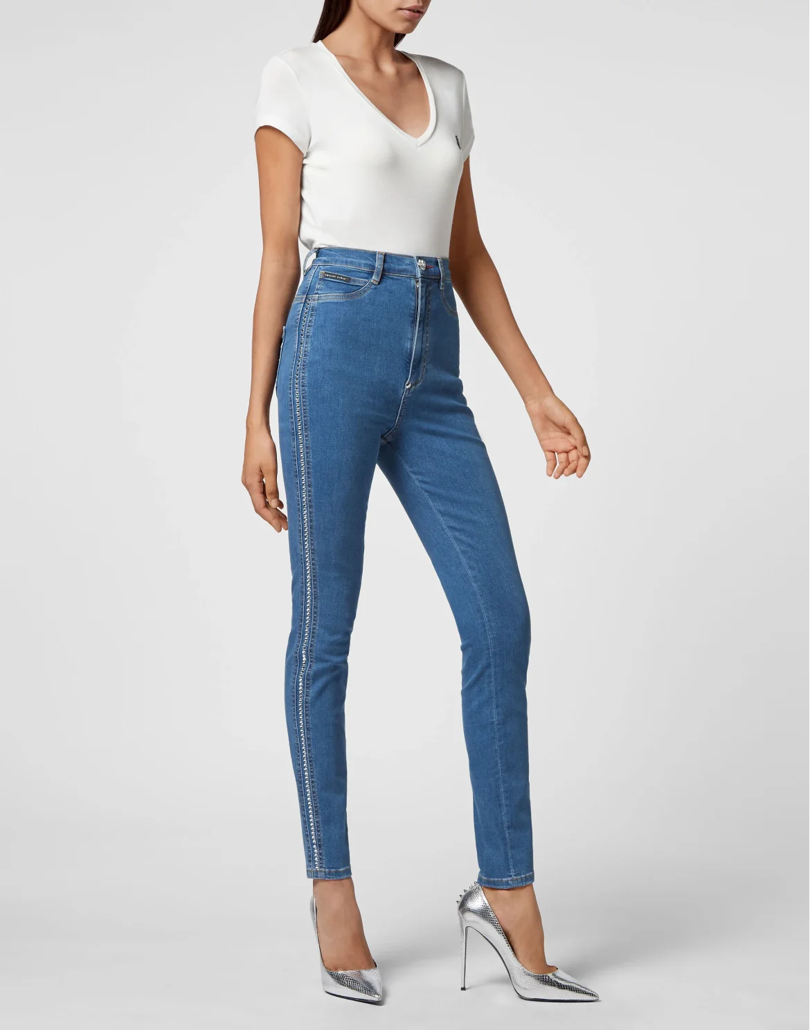 Denim Super High Waist Jegging Crystal Crystal, цвет: Синий