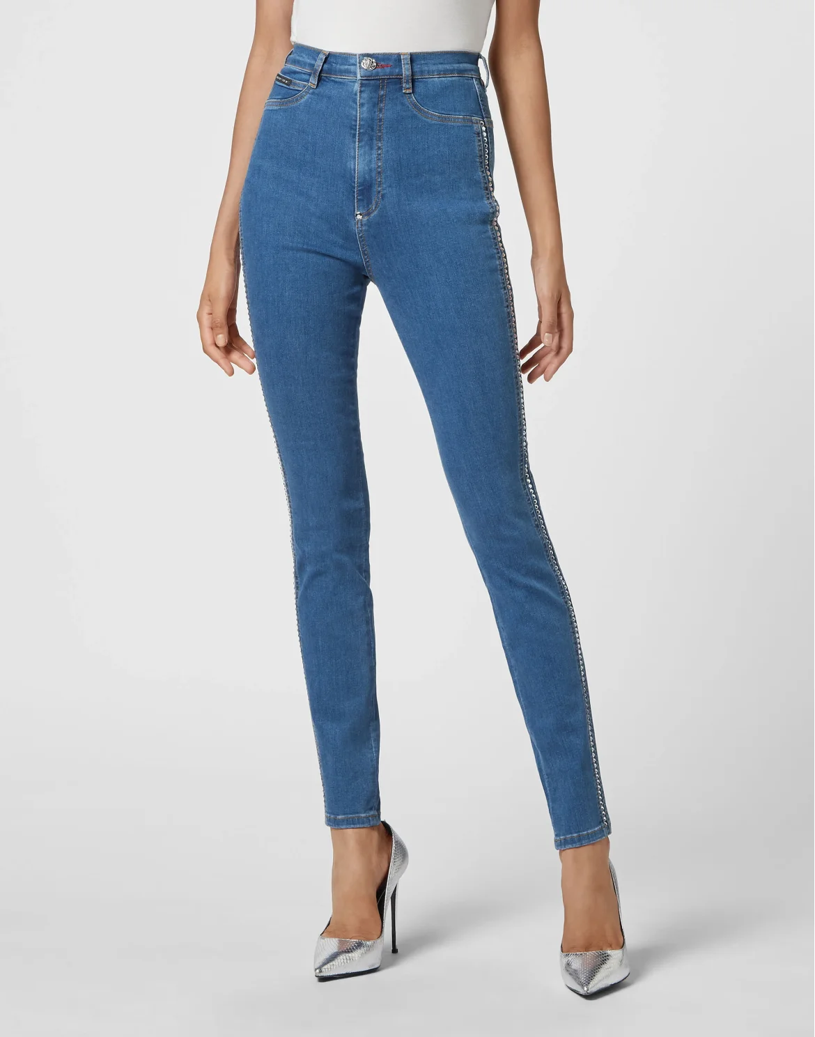 Denim Super High Waist Jegging Crystal Crystal, цвет: Синий