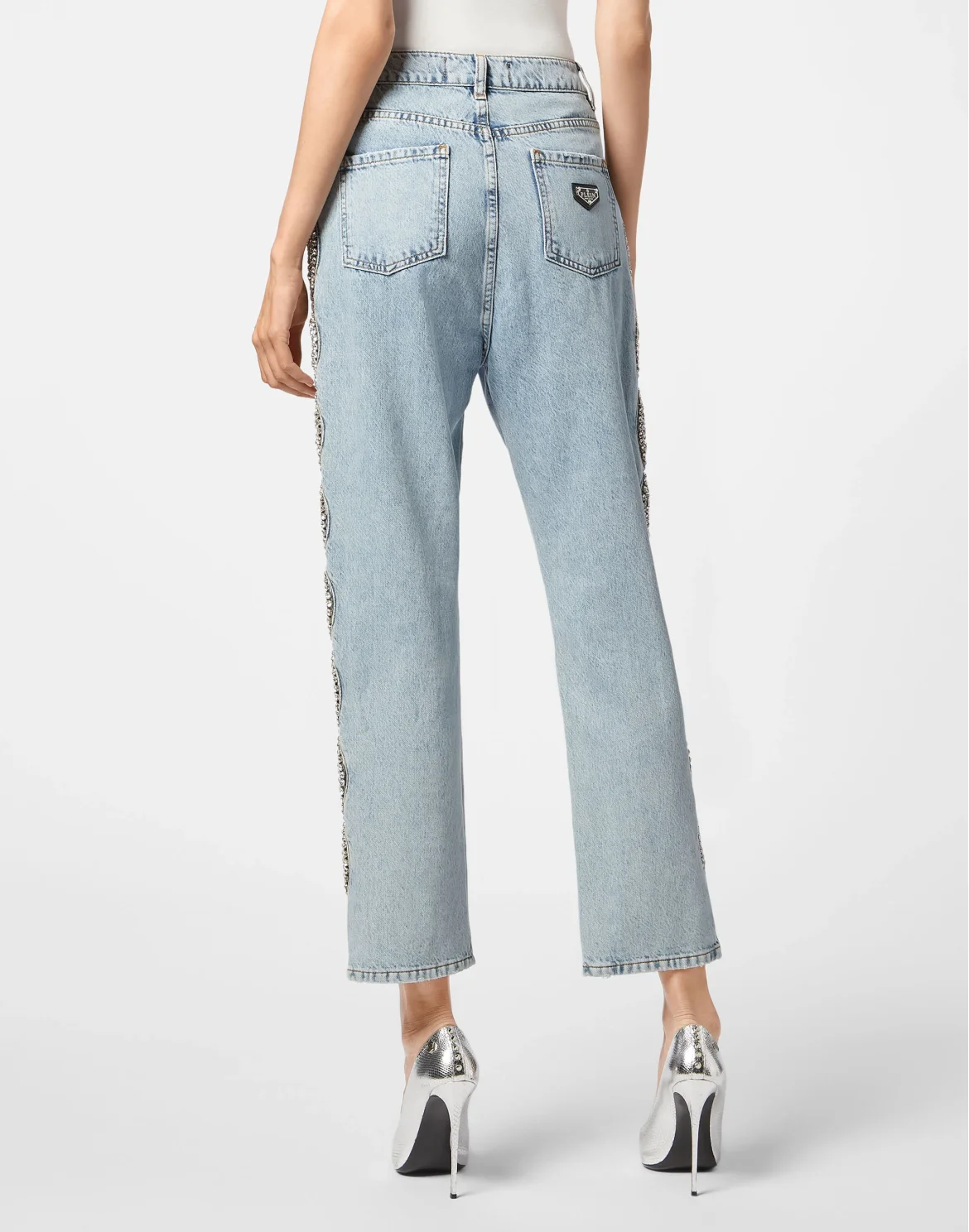 Denim Loose Fit Crystal Cable, цвет: Голубой