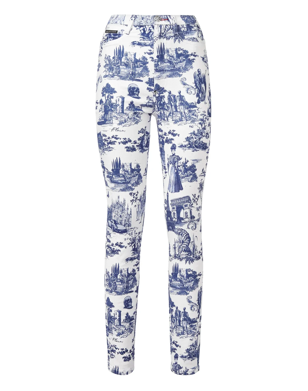 Denim Super High Waist Jegging Print En PLEIN air, цвет: Белый