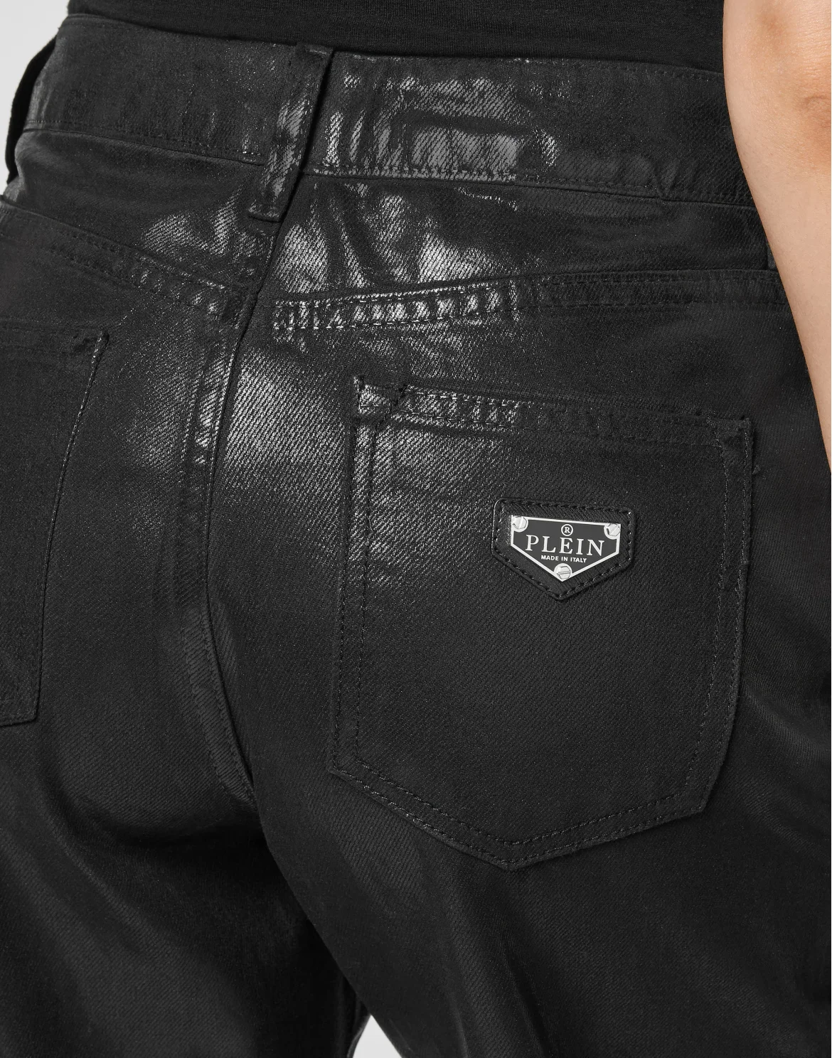 Denim High Rise Fit Iconic Plein, цвет: Черный