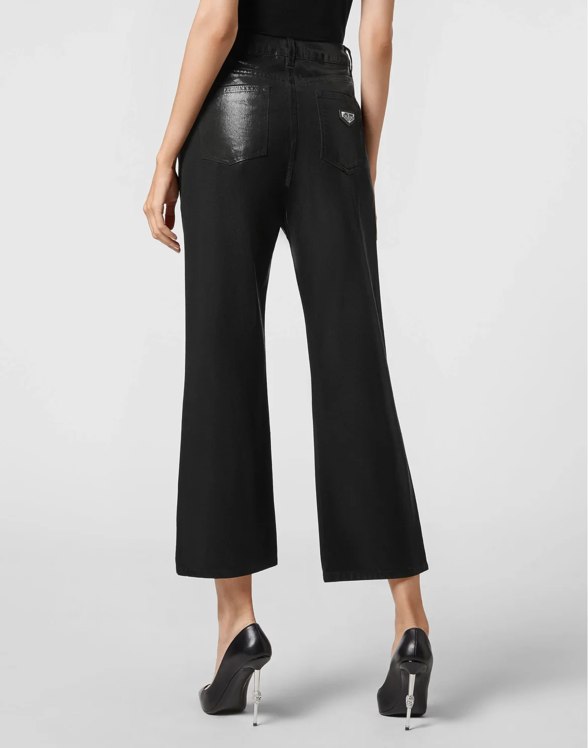 Denim High Rise Fit Iconic Plein, цвет: Черный