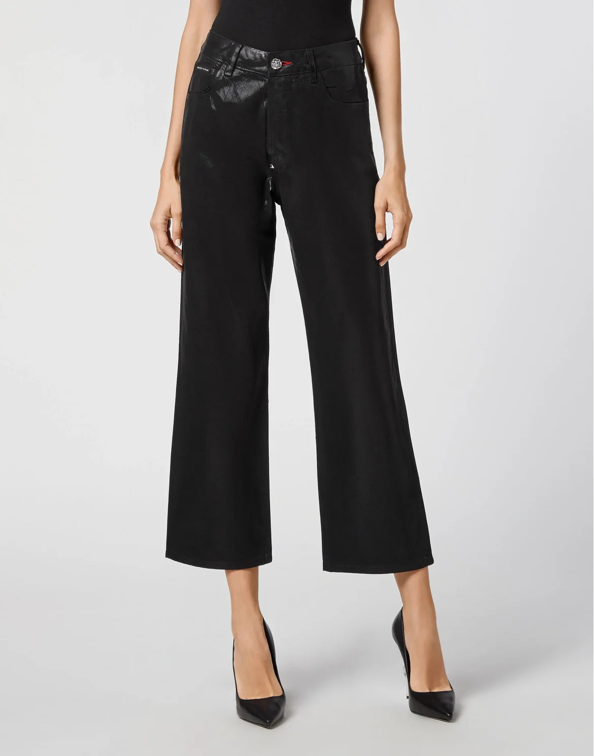 Denim High Rise Fit Iconic Plein, цвет: Черный