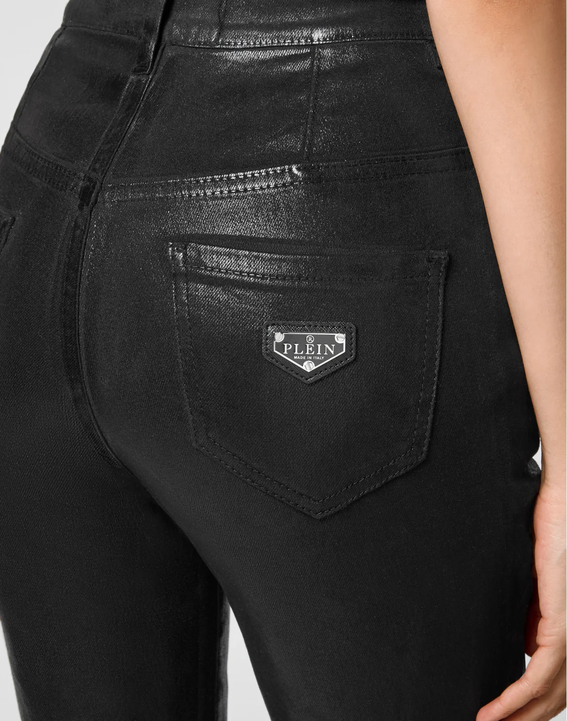 Denim Super High Waist Jegging Iconic Plein, цвет: Черный
