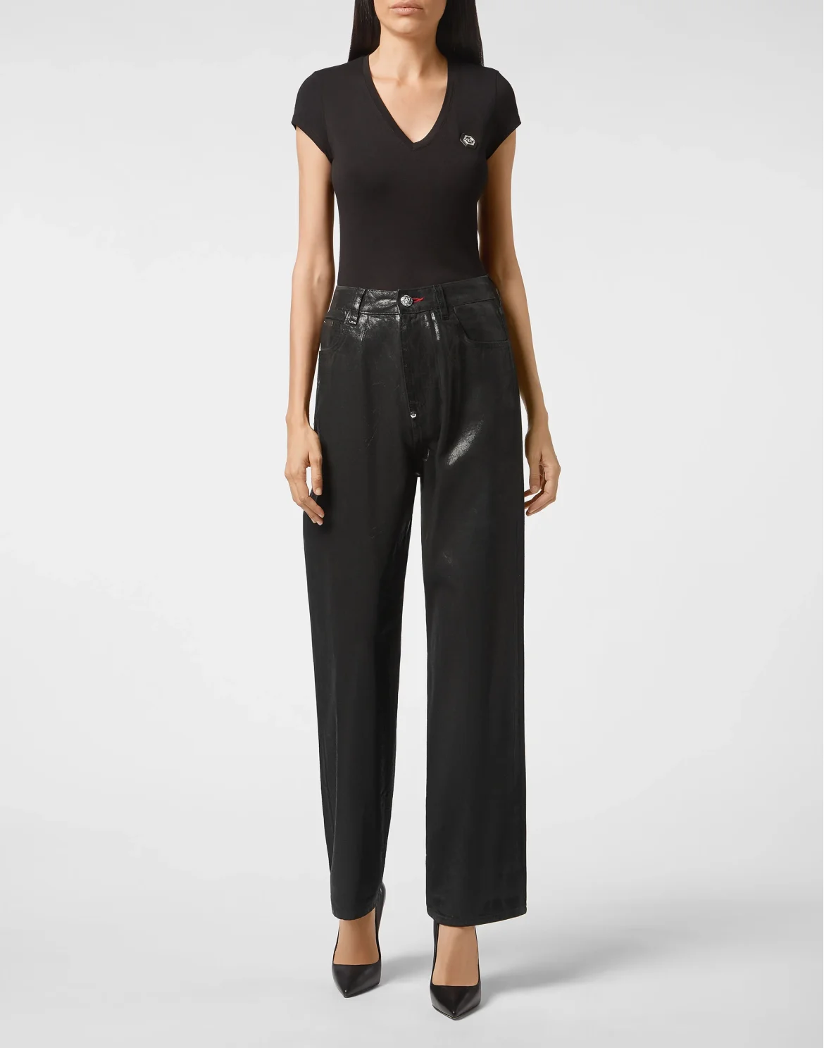 Denim Loose Fit Iconic Plein, цвет: Черный