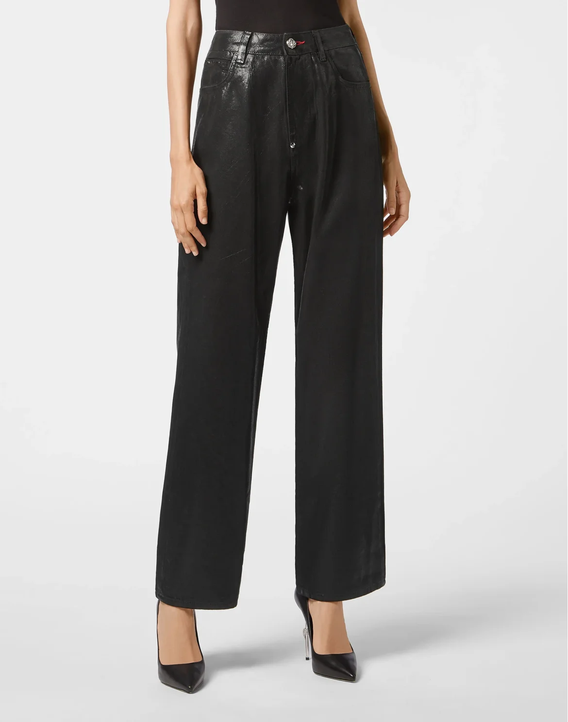 Denim Loose Fit Iconic Plein, цвет: Черный
