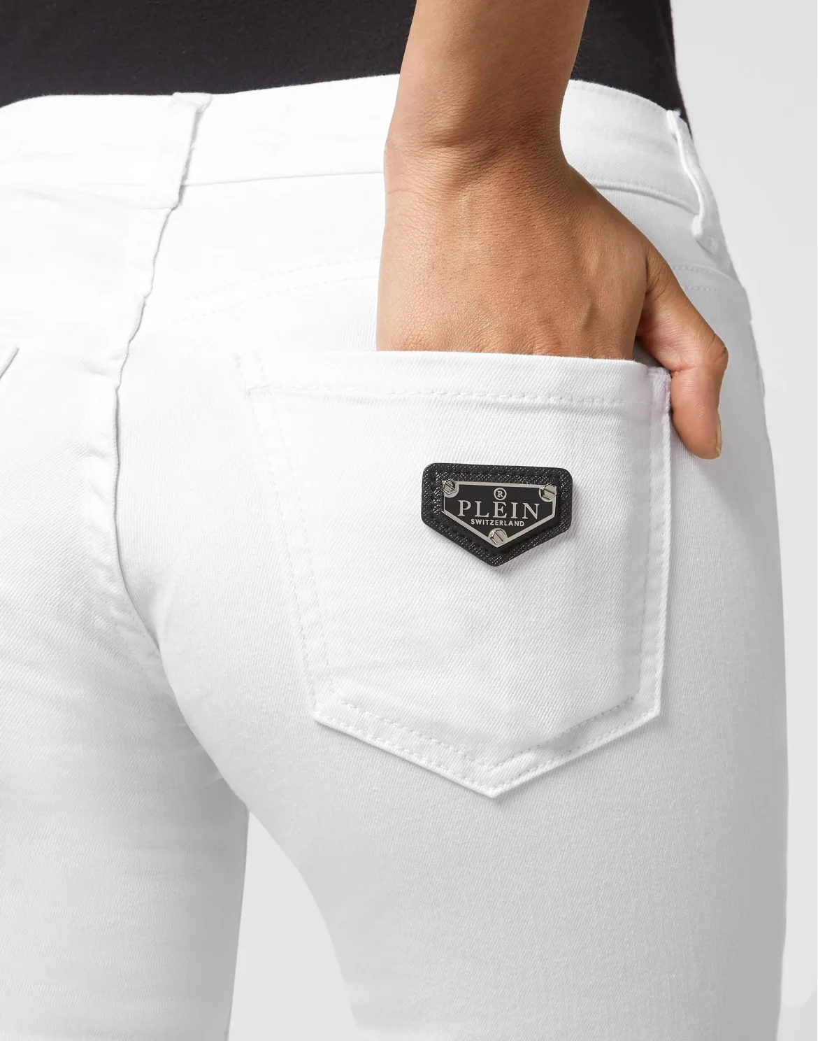 Denim Trousers Slim Fit, цвет: Белый