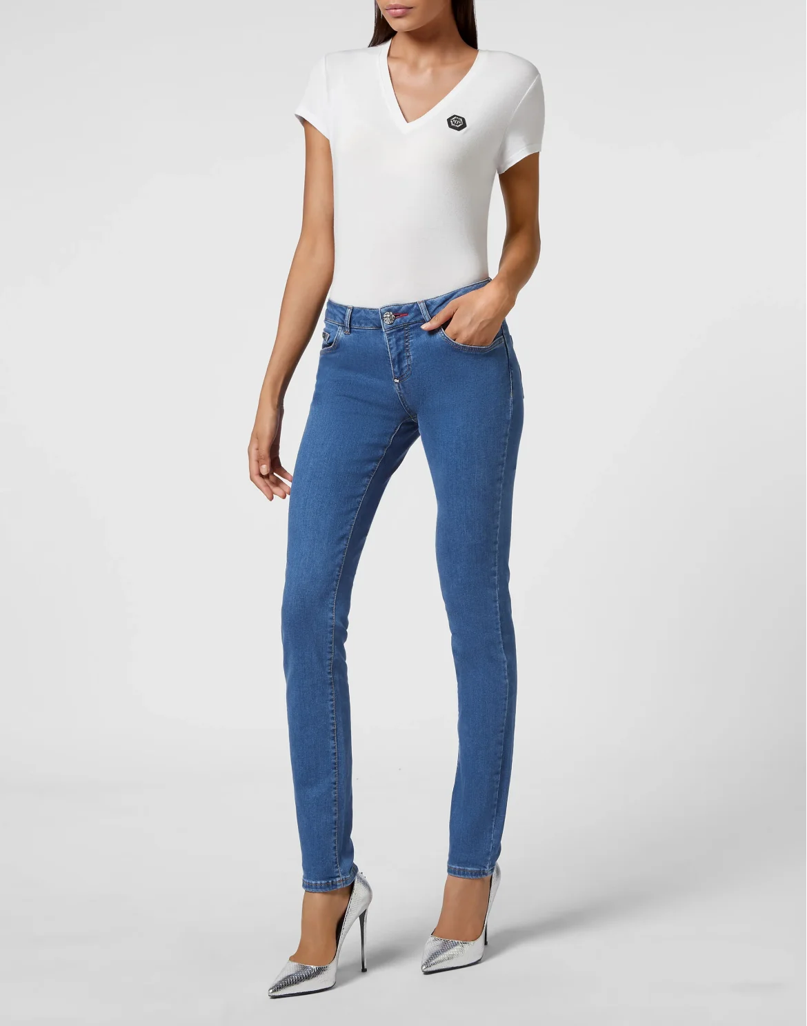 Denim Trousers Slim Fit, цвет: Синий