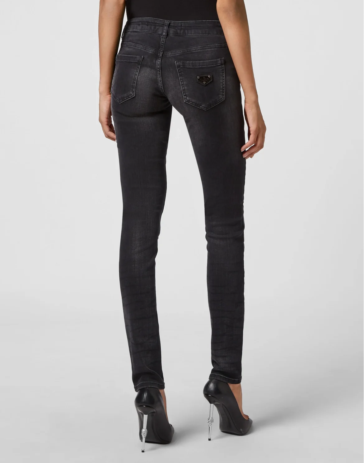 Denim Trousers Slim Fit, цвет: Черный