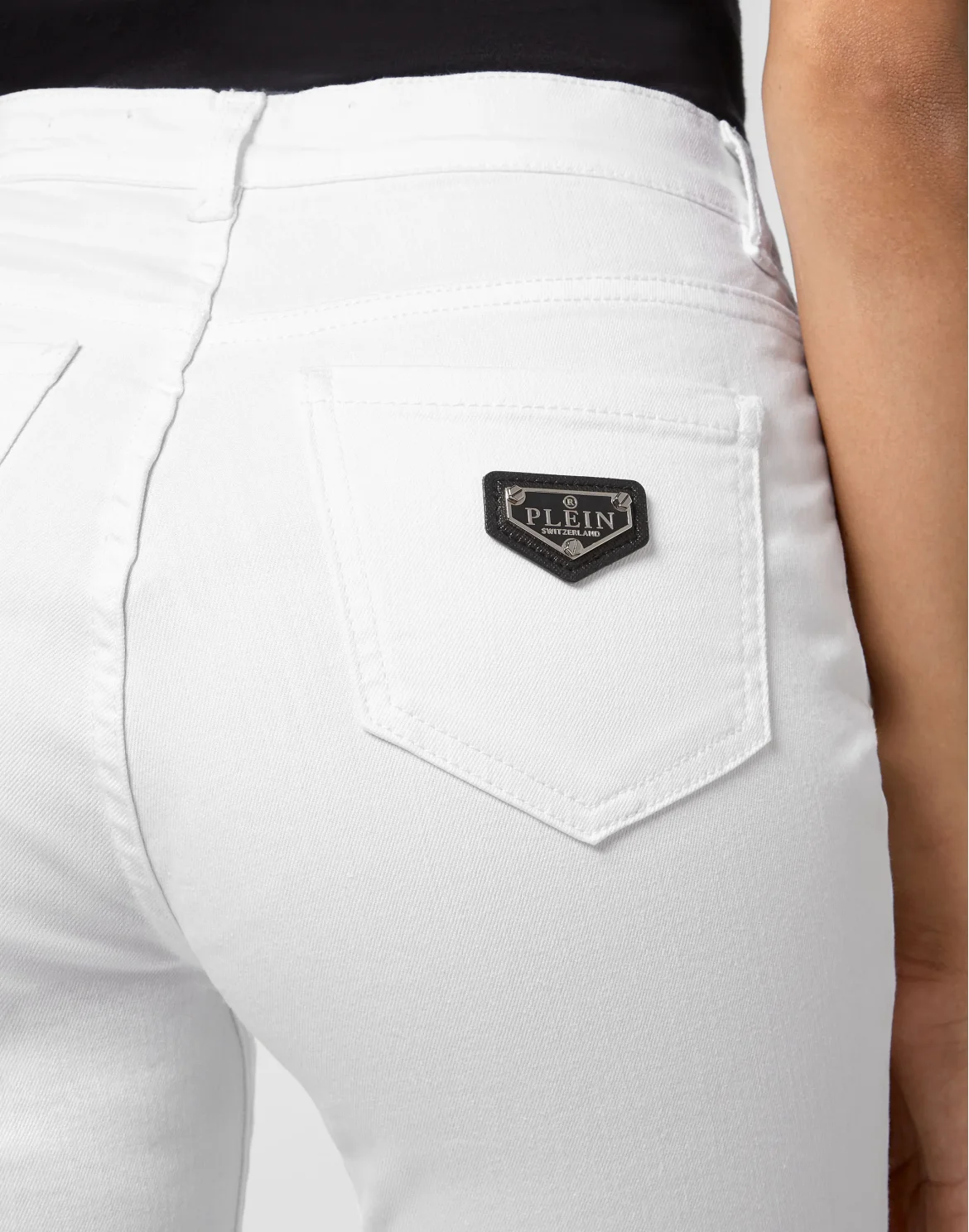 Denim High Waist Jegging, цвет: Белый