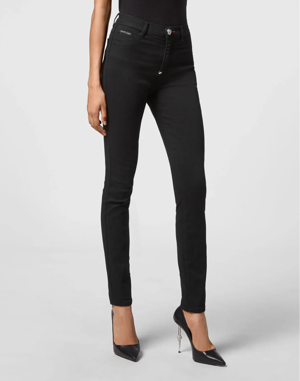 Denim High Waist Jegging, цвет: Черный