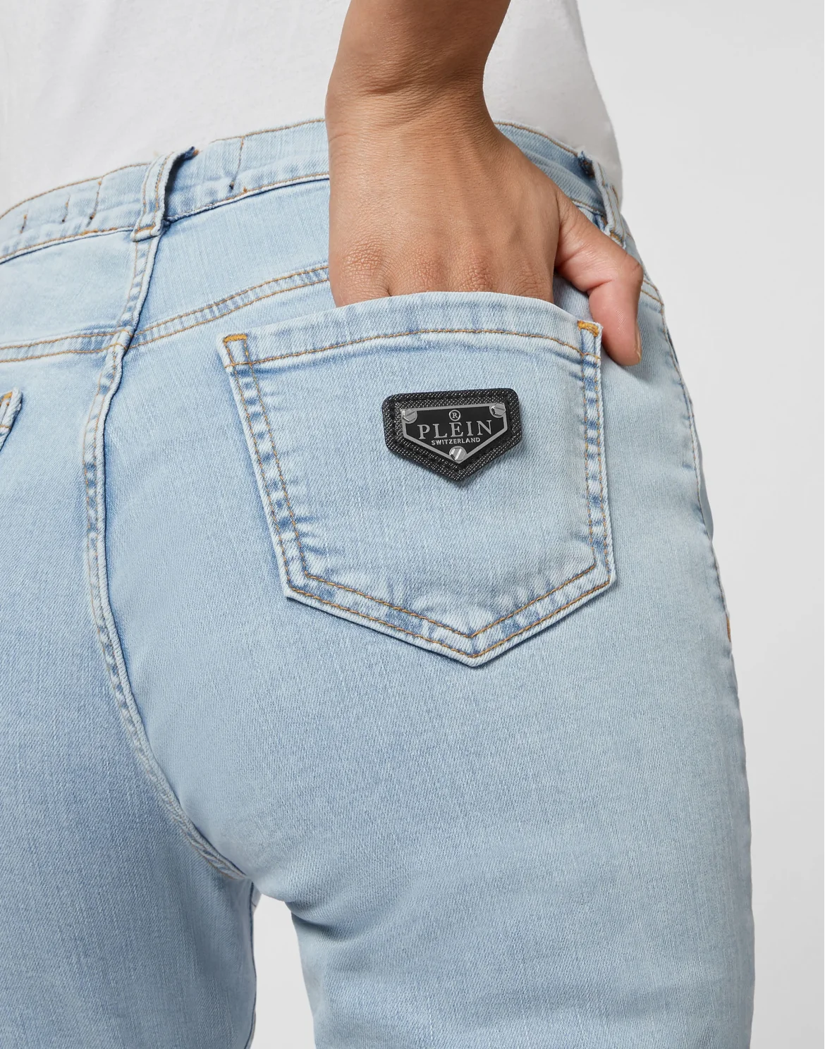 Denim High Waist Jegging, цвет: Голубой