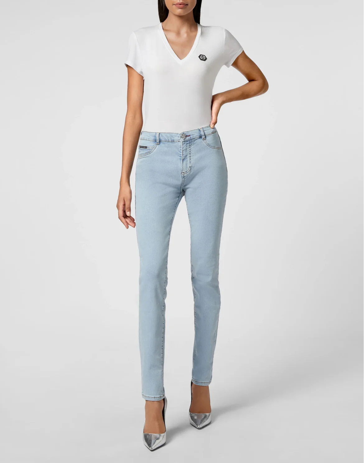 Denim High Waist Jegging, цвет: Голубой