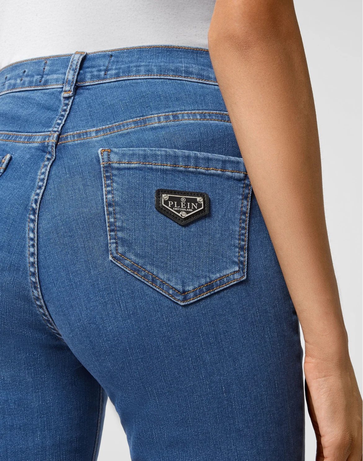 Denim High Waist Jegging, цвет: Синий