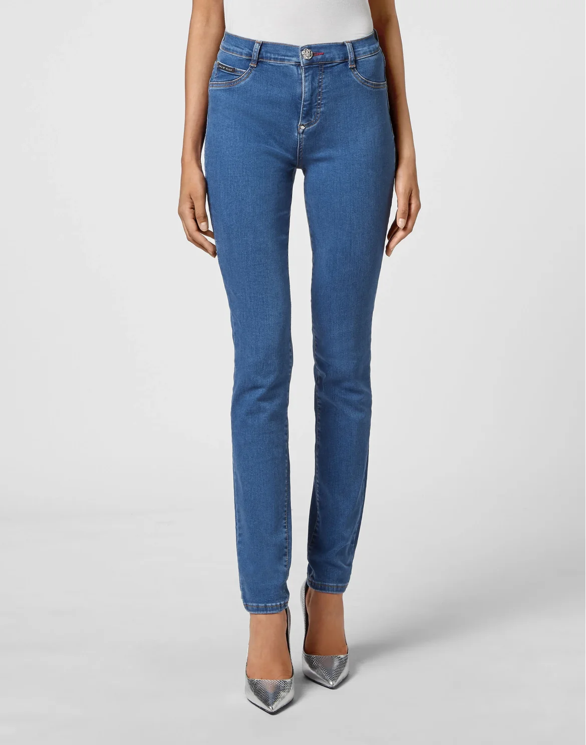 Denim High Waist Jegging, цвет: Синий