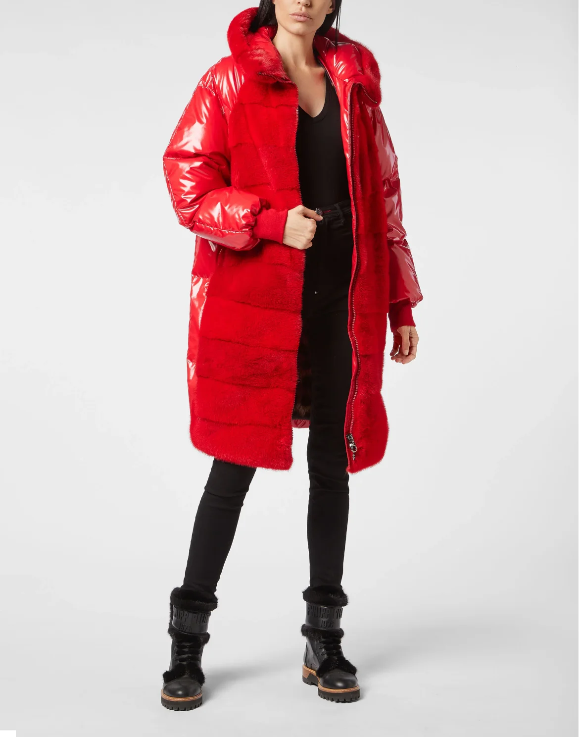 Fur Coat Luxury, цвет: Красный