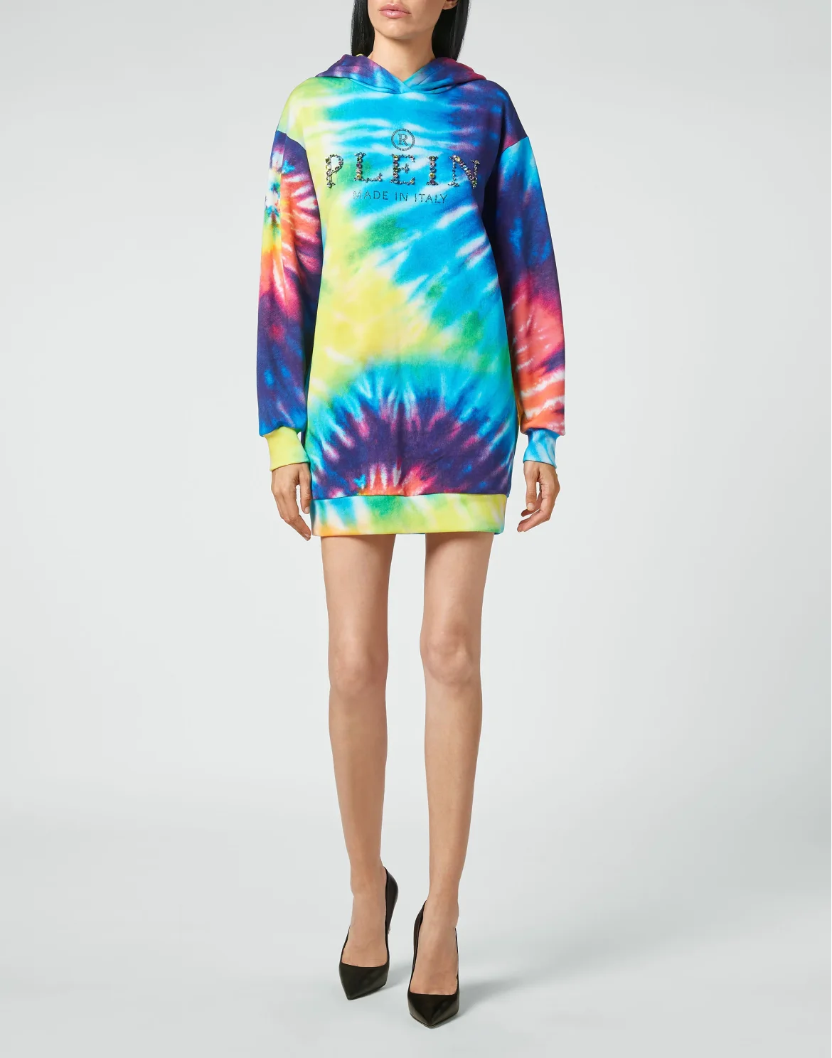 Jogging Hoodie Day Dress  Tie dye, цвет: Мультиколор