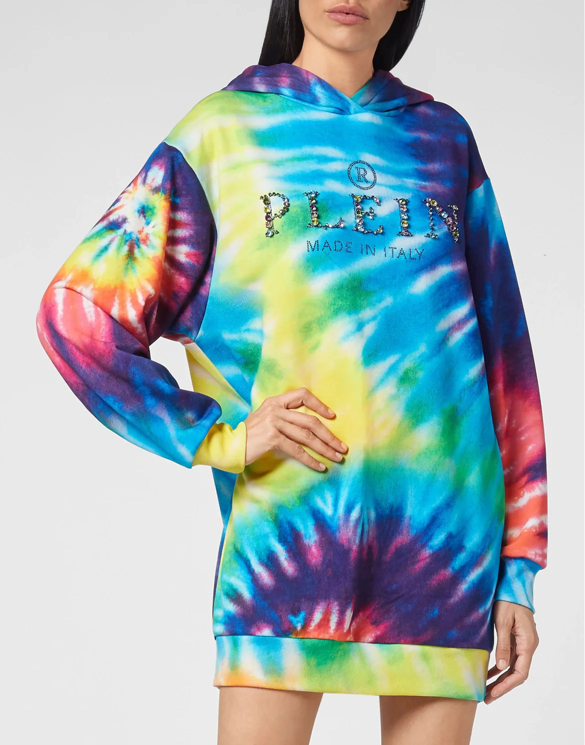 Jogging Hoodie Day Dress  Tie dye, цвет: Мультиколор