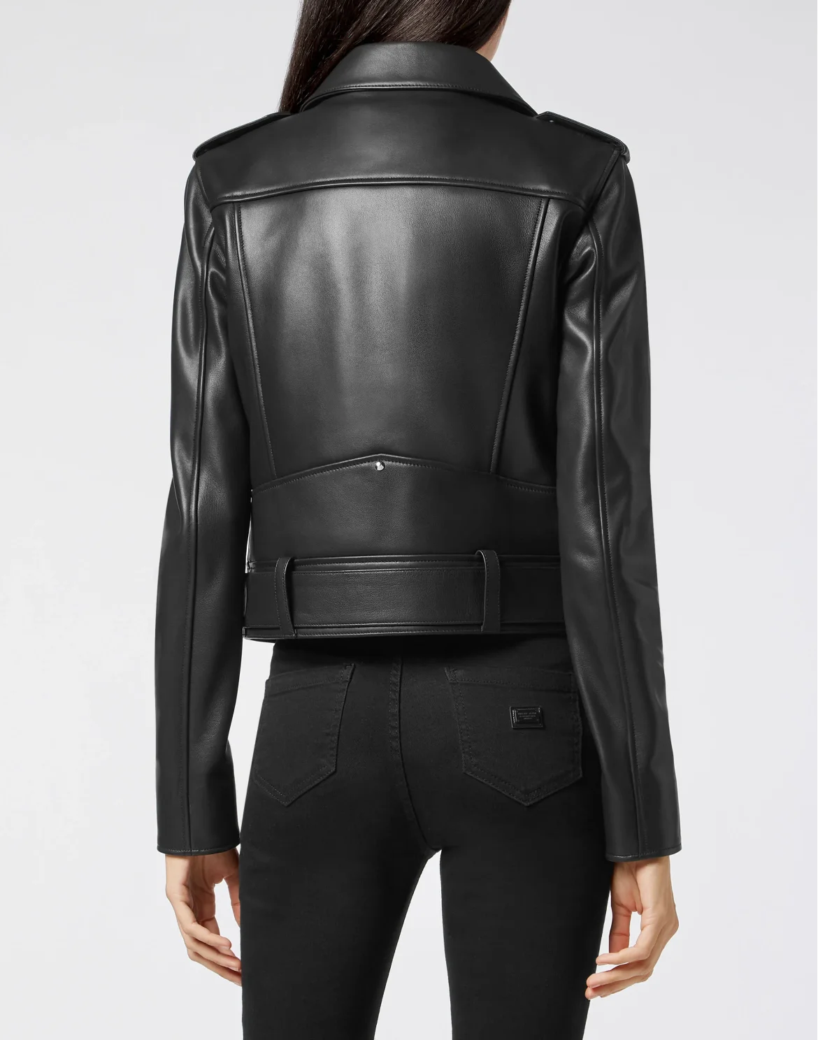 Leather Biker Iconic Plein, цвет: Черный