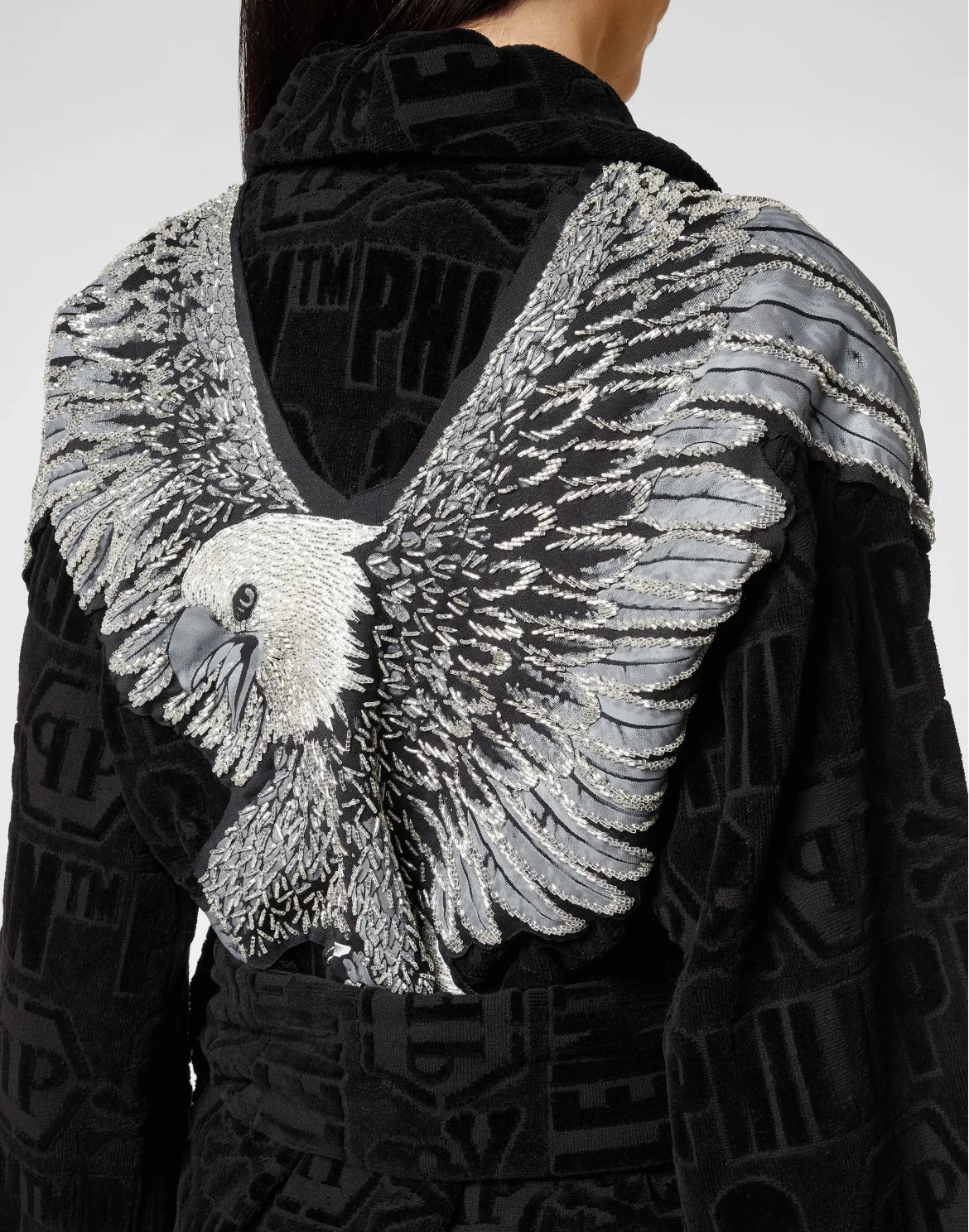 Short Bathrobe Silver Eagle, цвет: Черный
