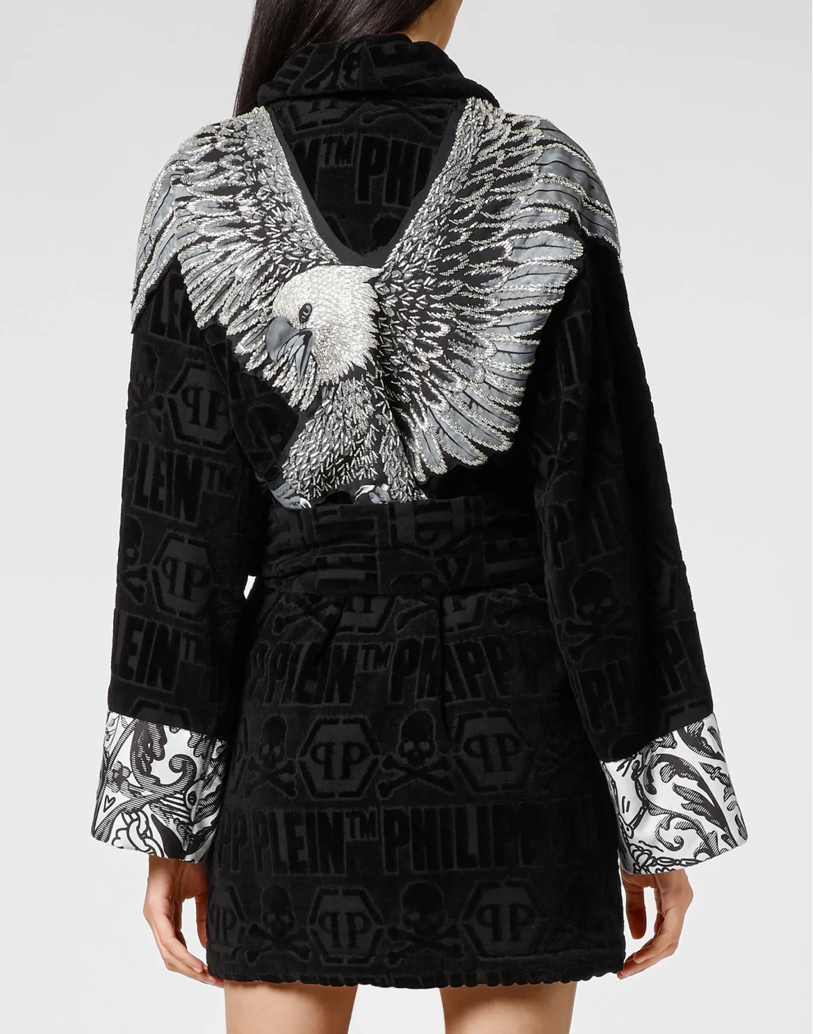 Short Bathrobe Silver Eagle, цвет: Черный