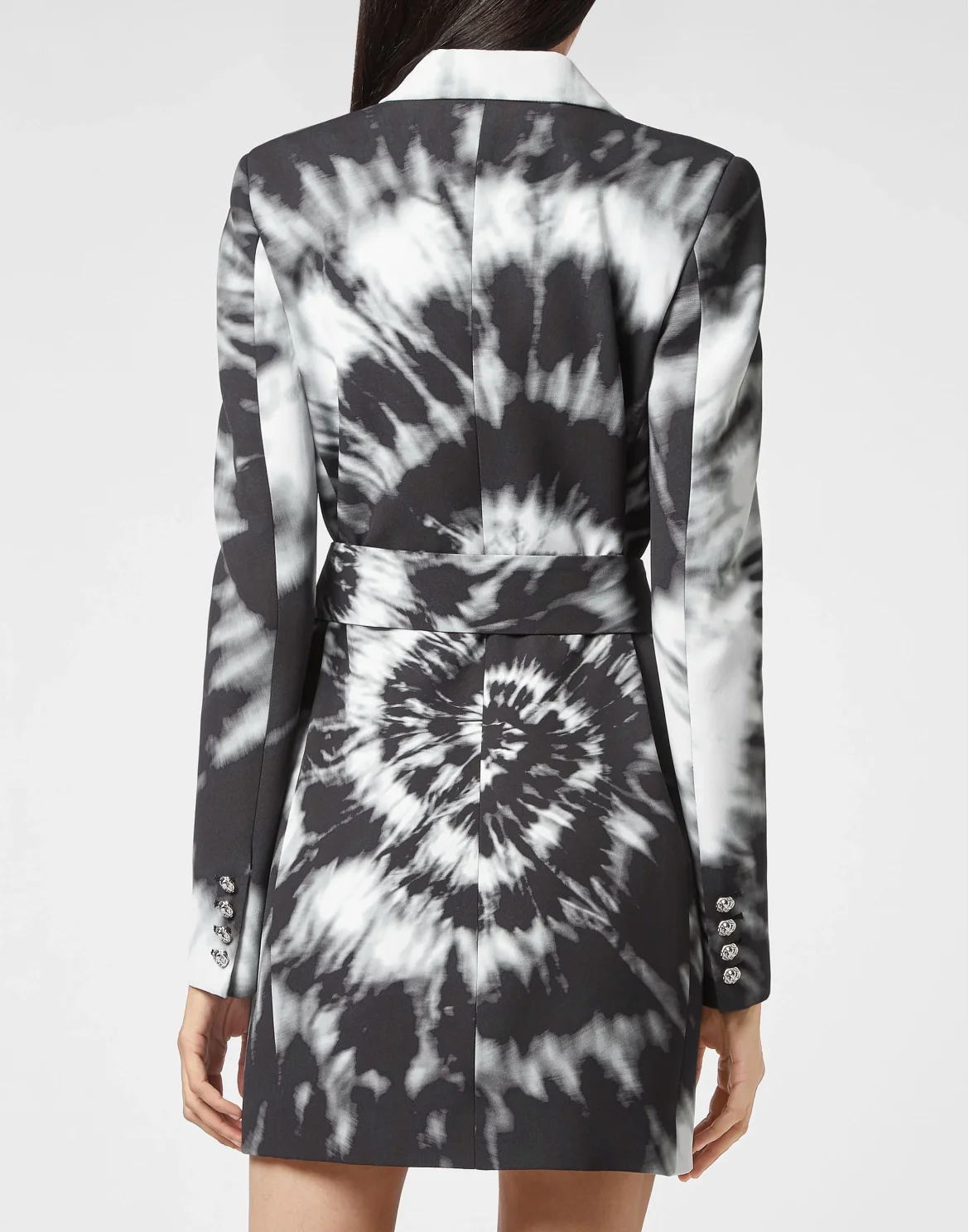 Cady Blazer Short Dress Tie dye, цвет: Черный