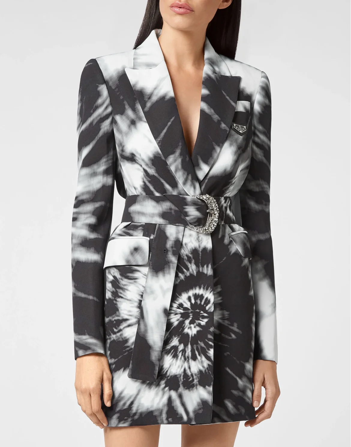 Cady Blazer Short Dress Tie dye, цвет: Черный