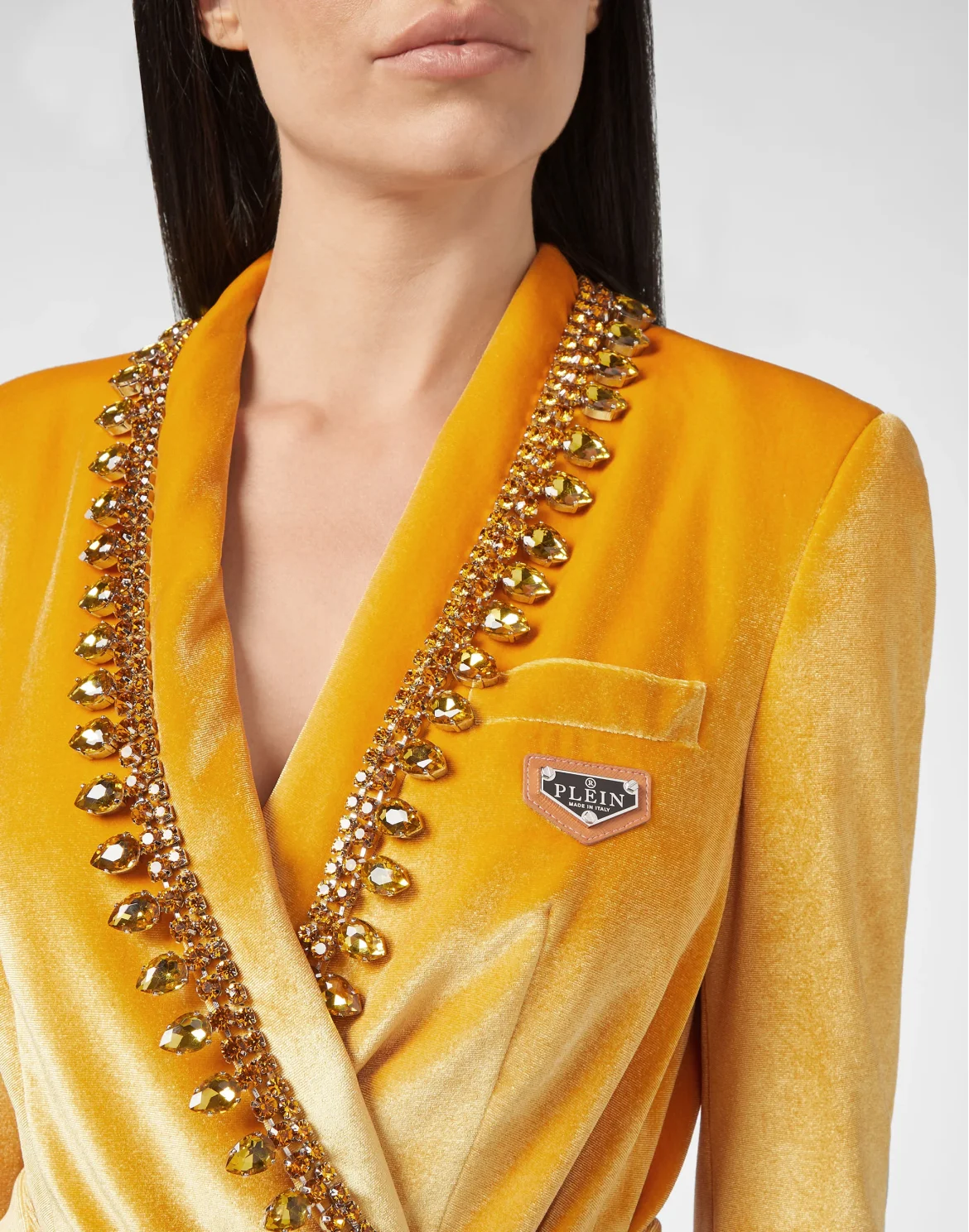 Velvet Blazer Dress Iconic Plein, цвет: Оранжевый