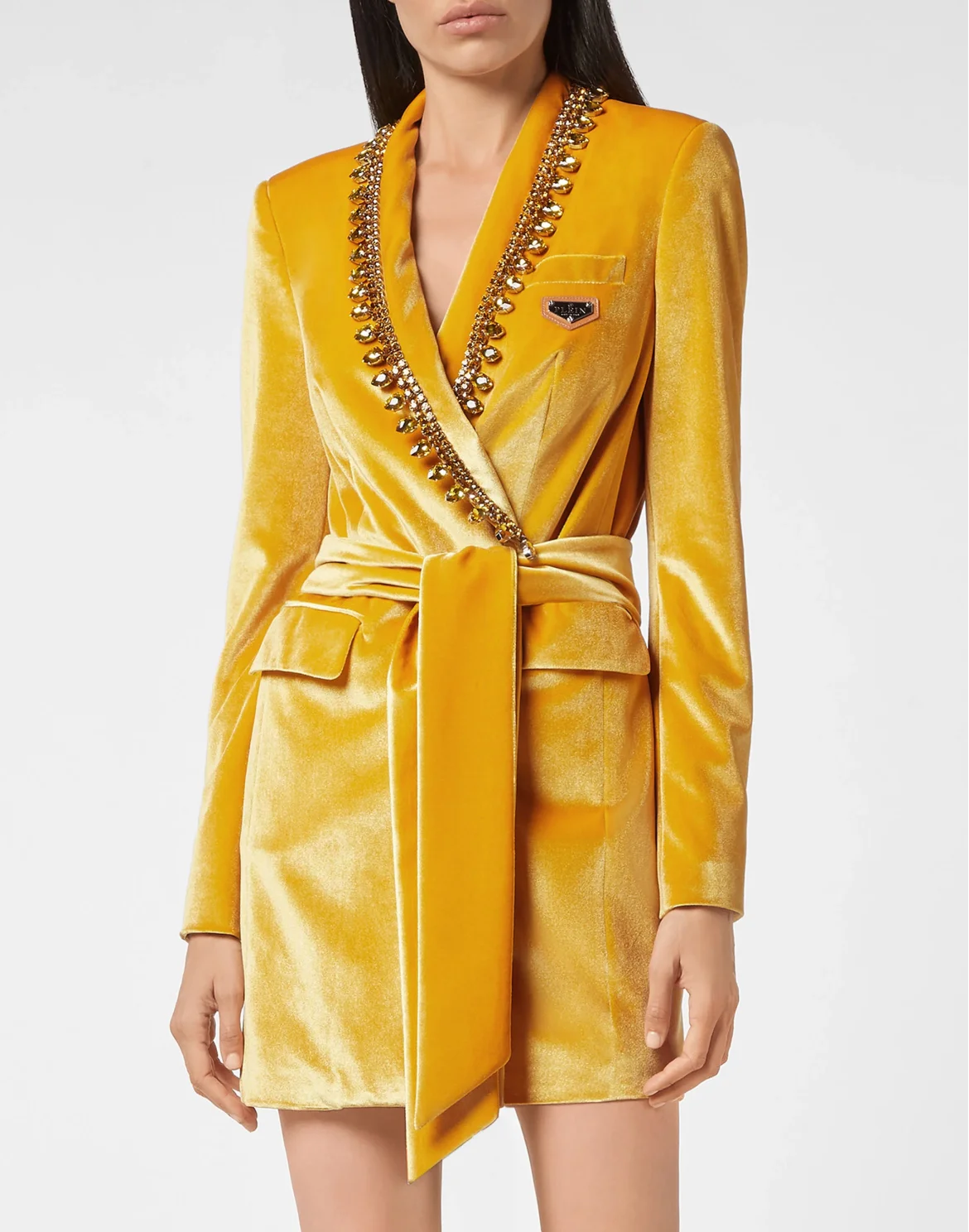 Velvet Blazer Dress Iconic Plein, цвет: Оранжевый