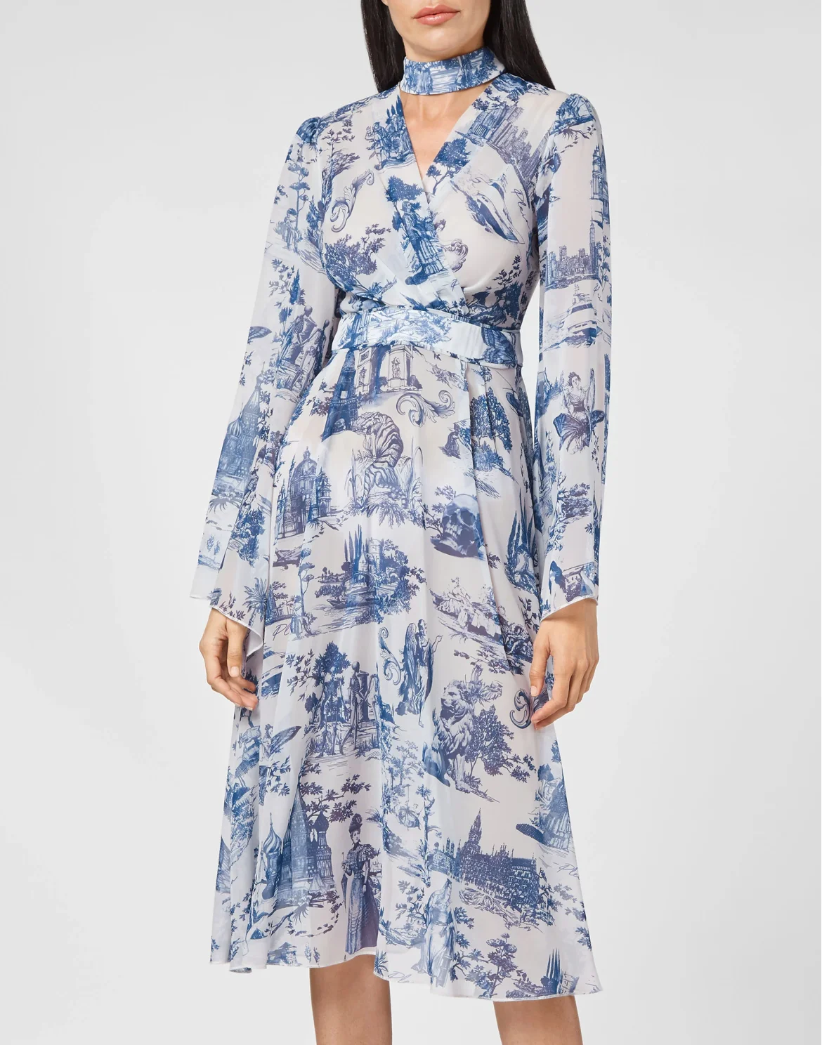 Georgette Long Crystal Dress En PLEIN air, цвет: Белый