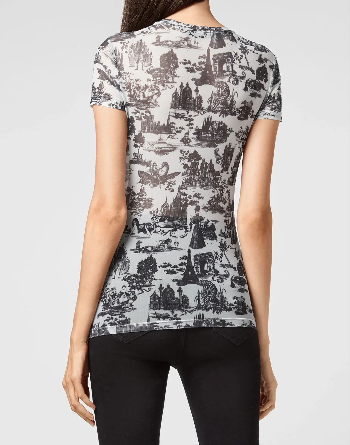 T-Shirt Round Neck SS Stretch Tulle En PLEIN air, цвет: Белый