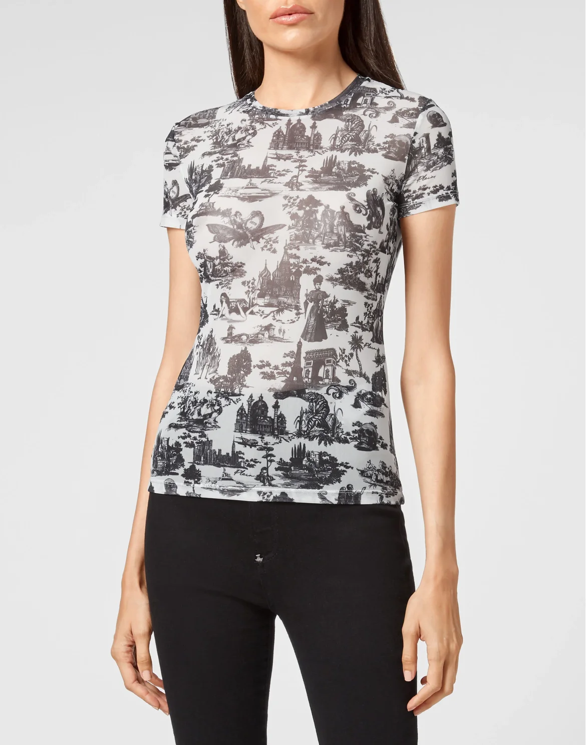 T-Shirt Round Neck SS Stretch Tulle En PLEIN air, цвет: Белый
