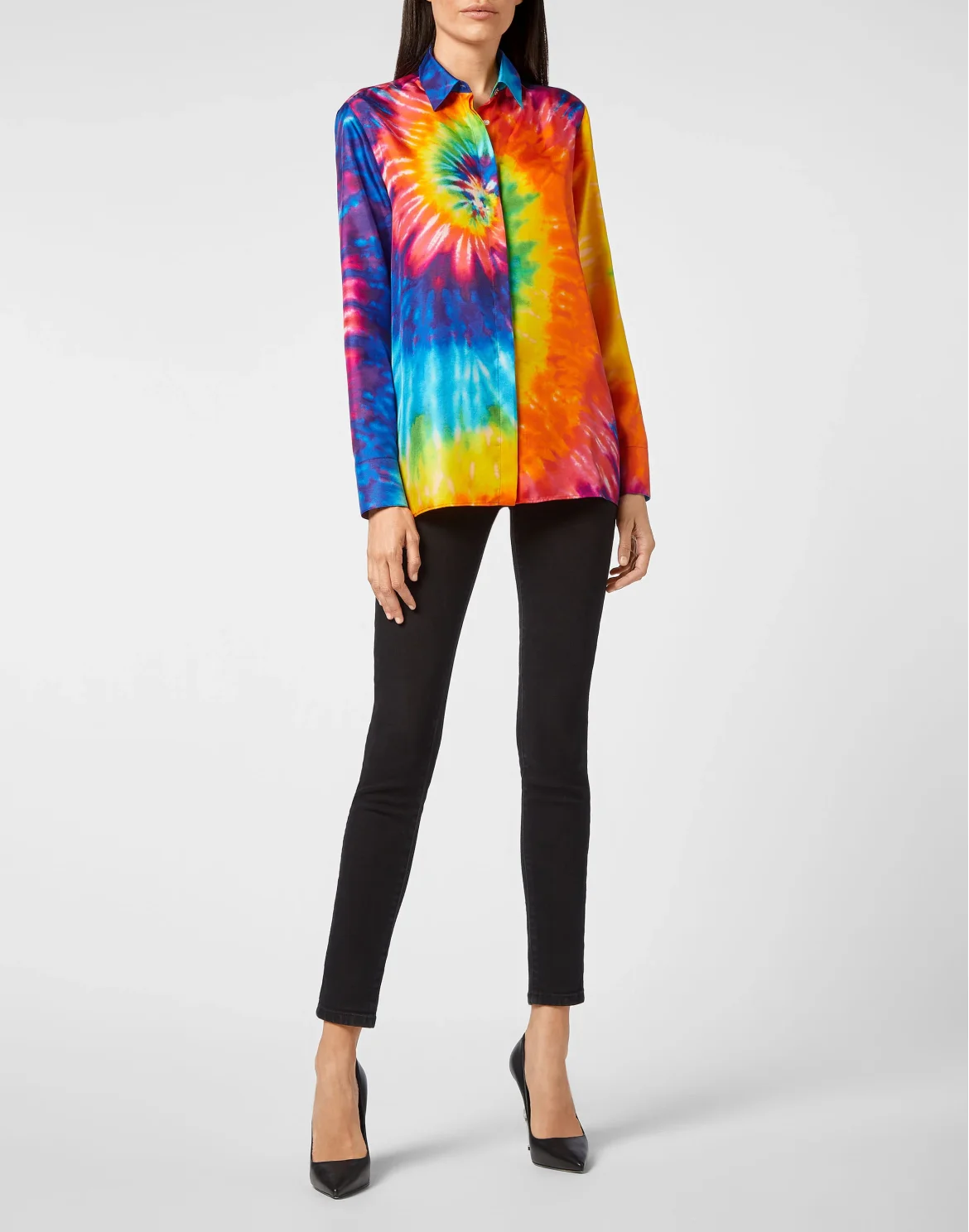 Silk Shirt Printed Tie dye, цвет: Мультиколор