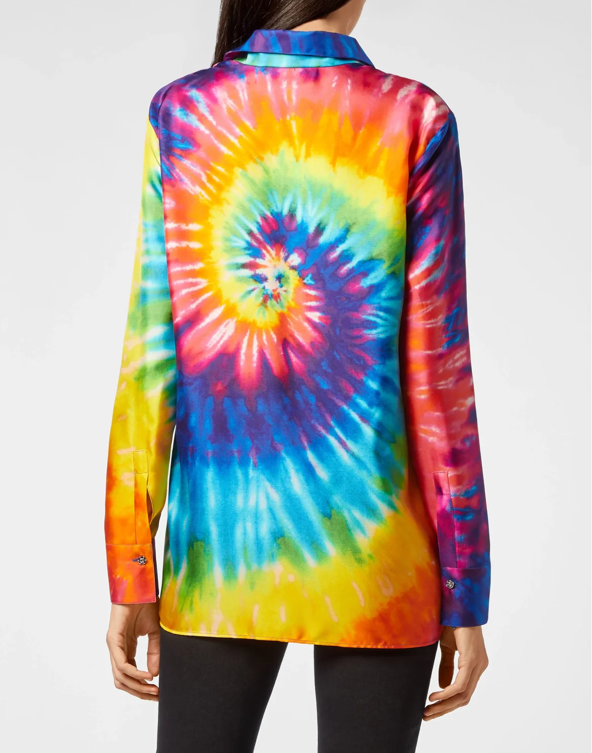Silk Shirt Printed Tie dye, цвет: Мультиколор