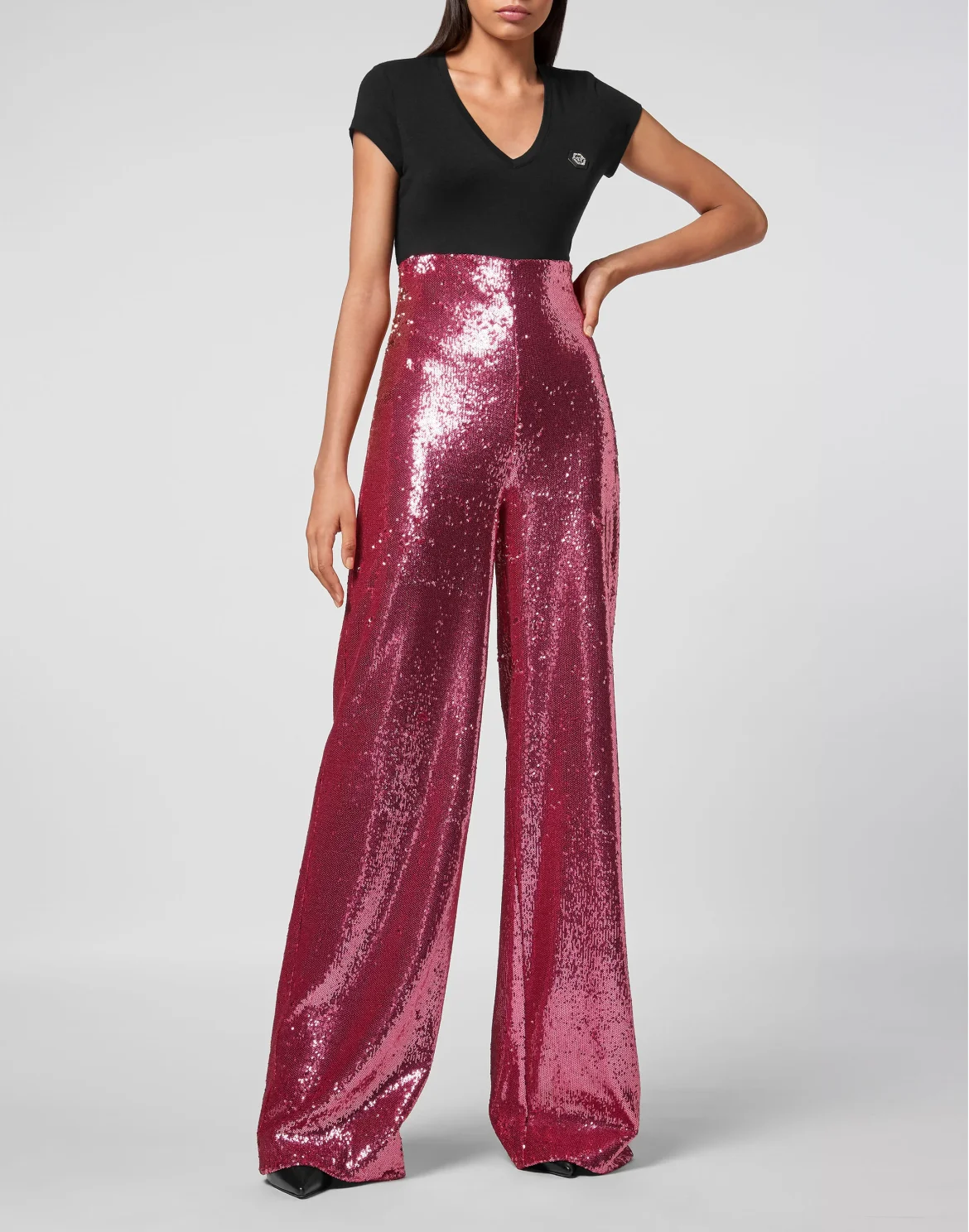 Long Trousers Paillettes, цвет: Розовый
