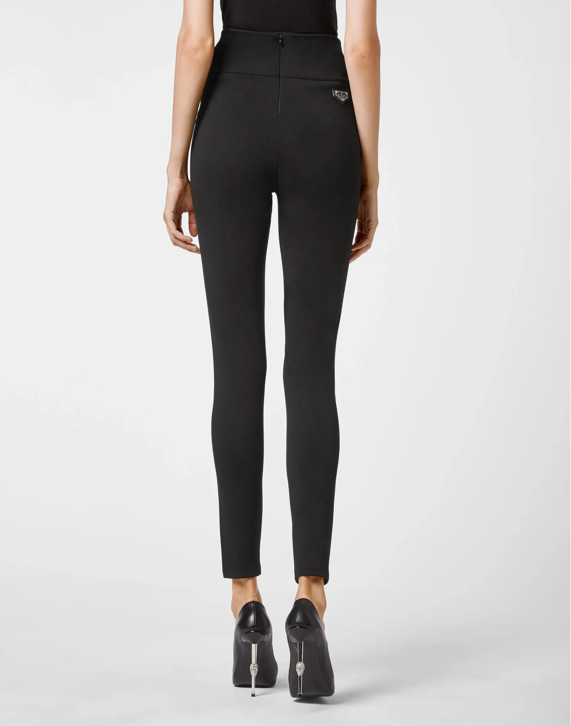 Super High Waist Leggings Iconic Plein, цвет: Черный