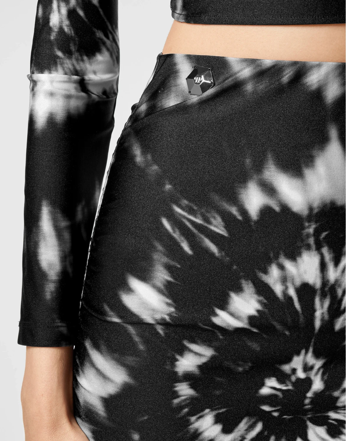 Short Skirt Tie dye, цвет: Черный