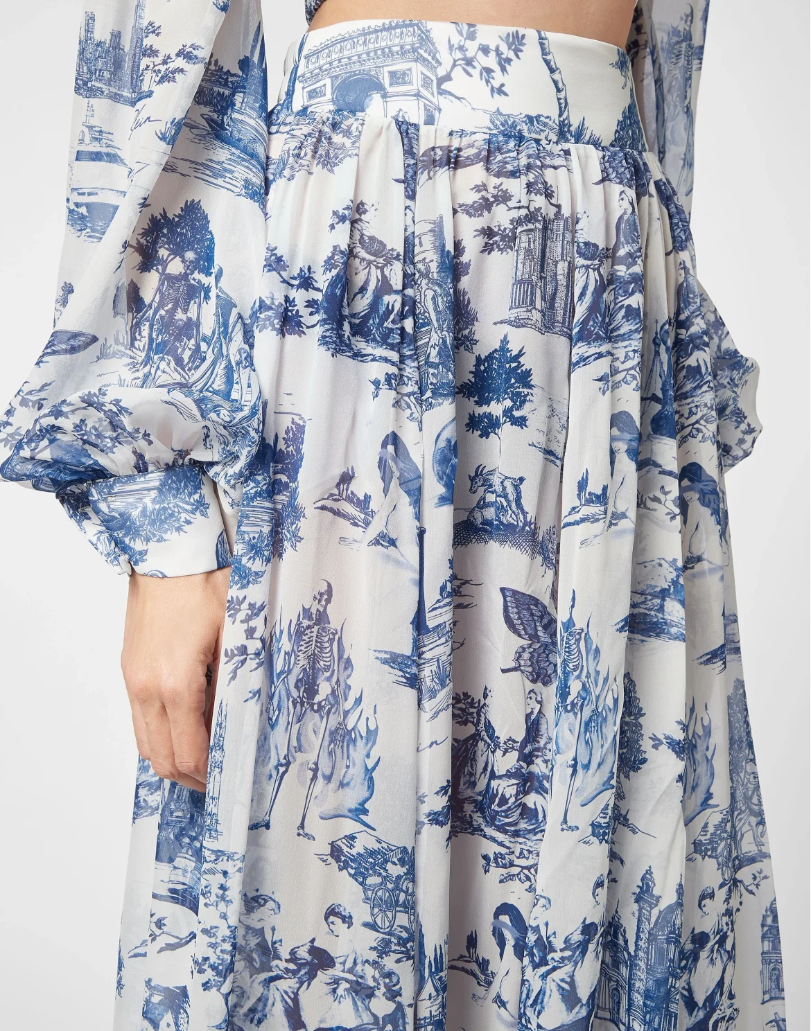Georgette Long Skirt En PLEIN air, цвет: Белый