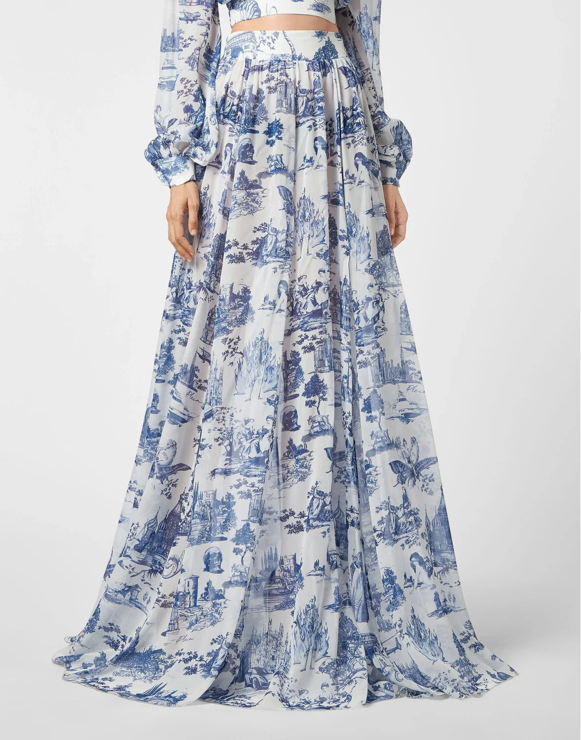 Georgette Long Skirt En PLEIN air, цвет: Белый