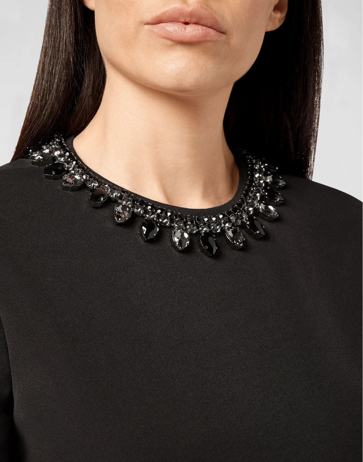Cady T-shirt Dresses Crystal Chain, цвет: Черный