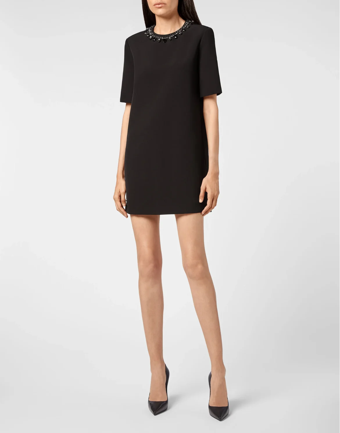 Cady T-shirt Dresses Crystal Chain, цвет: Черный