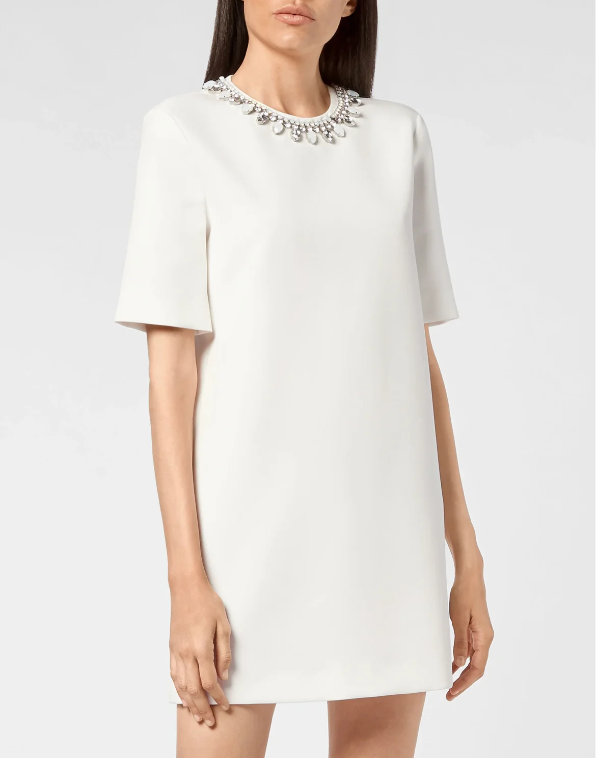 Cady T-shirt Dresses Crystal Chain, цвет: Бежевый