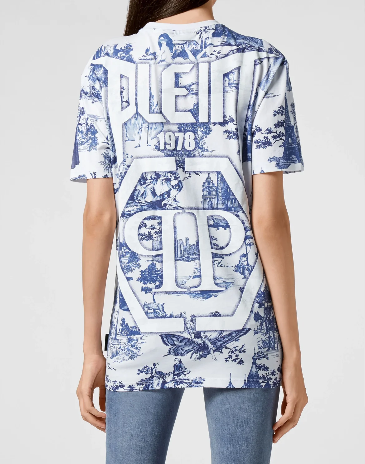 T-shirt Round Neck SS Crystal Chain En PLEIN air, цвет: Белый