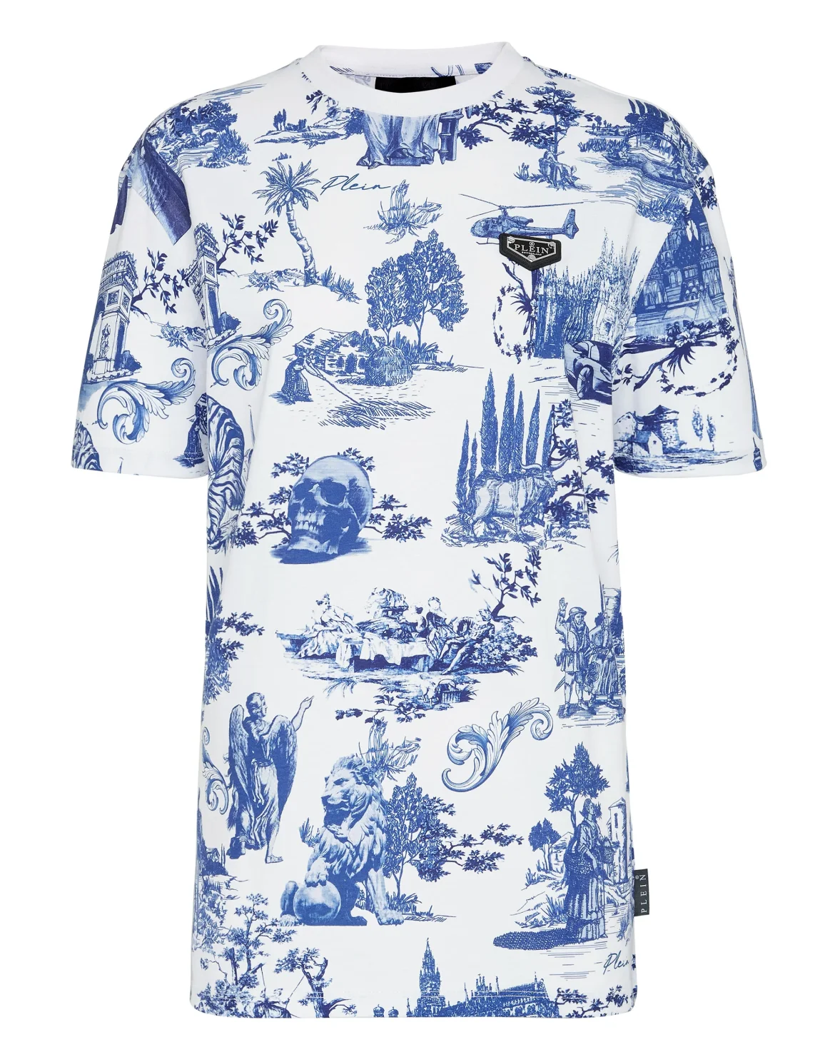 T-shirt Round Neck SS Crystal Chain En PLEIN air, цвет: Белый