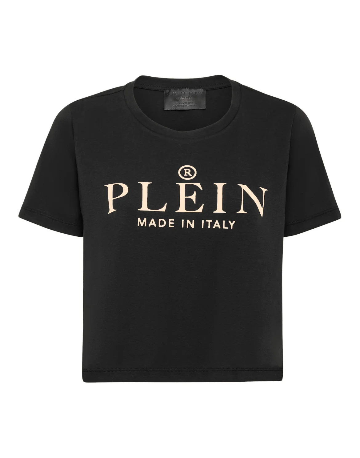 T-shirt Round Neck SS Crop Iconic Plein, цвет: Черный