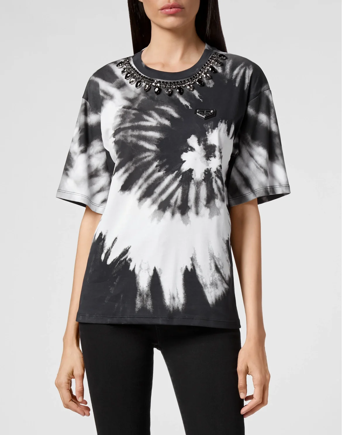 T-shirt Round Neck SS Tie dye, цвет: Белый